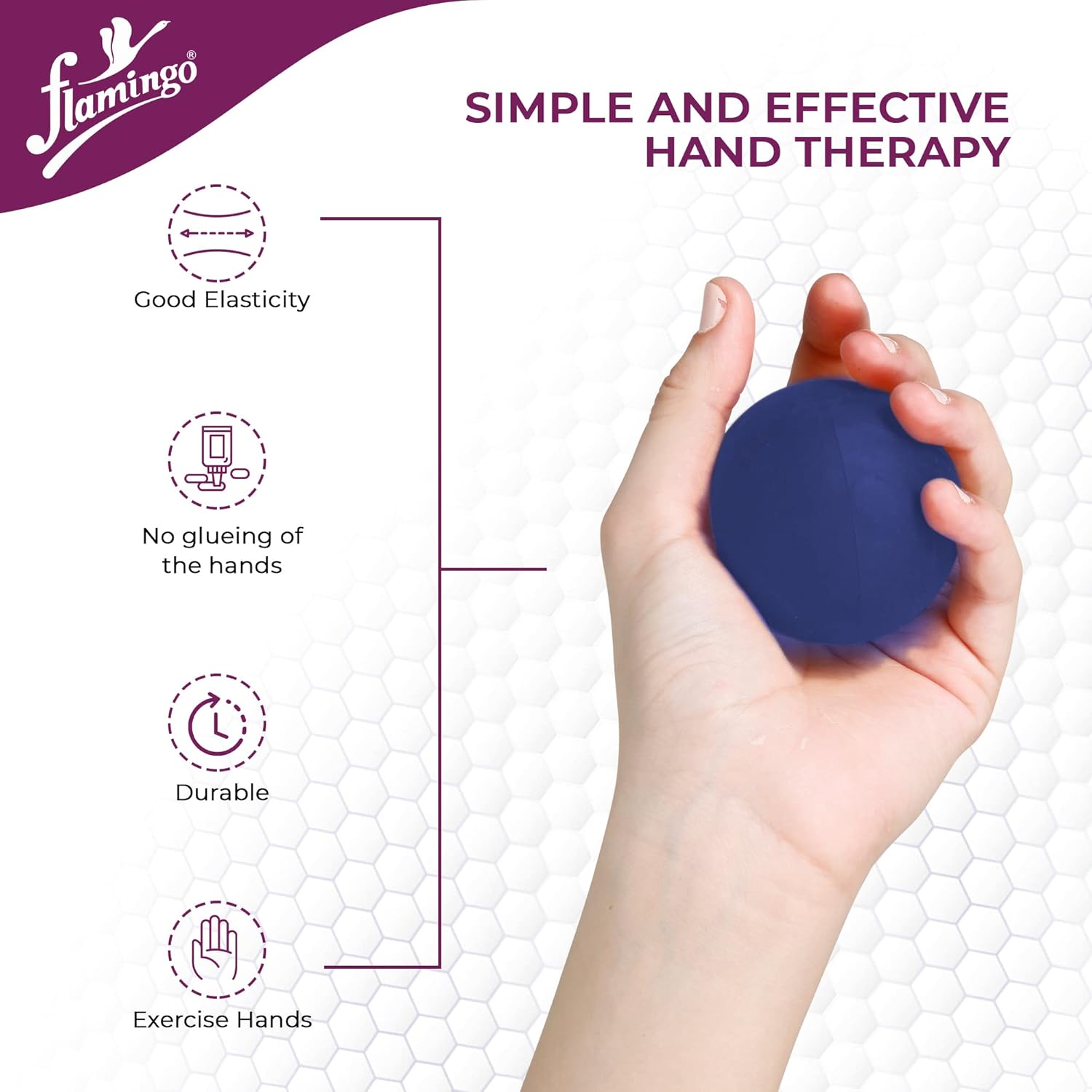 Flamingo Health Orthopaedic Premium Silicon Stress Ball Code 2393