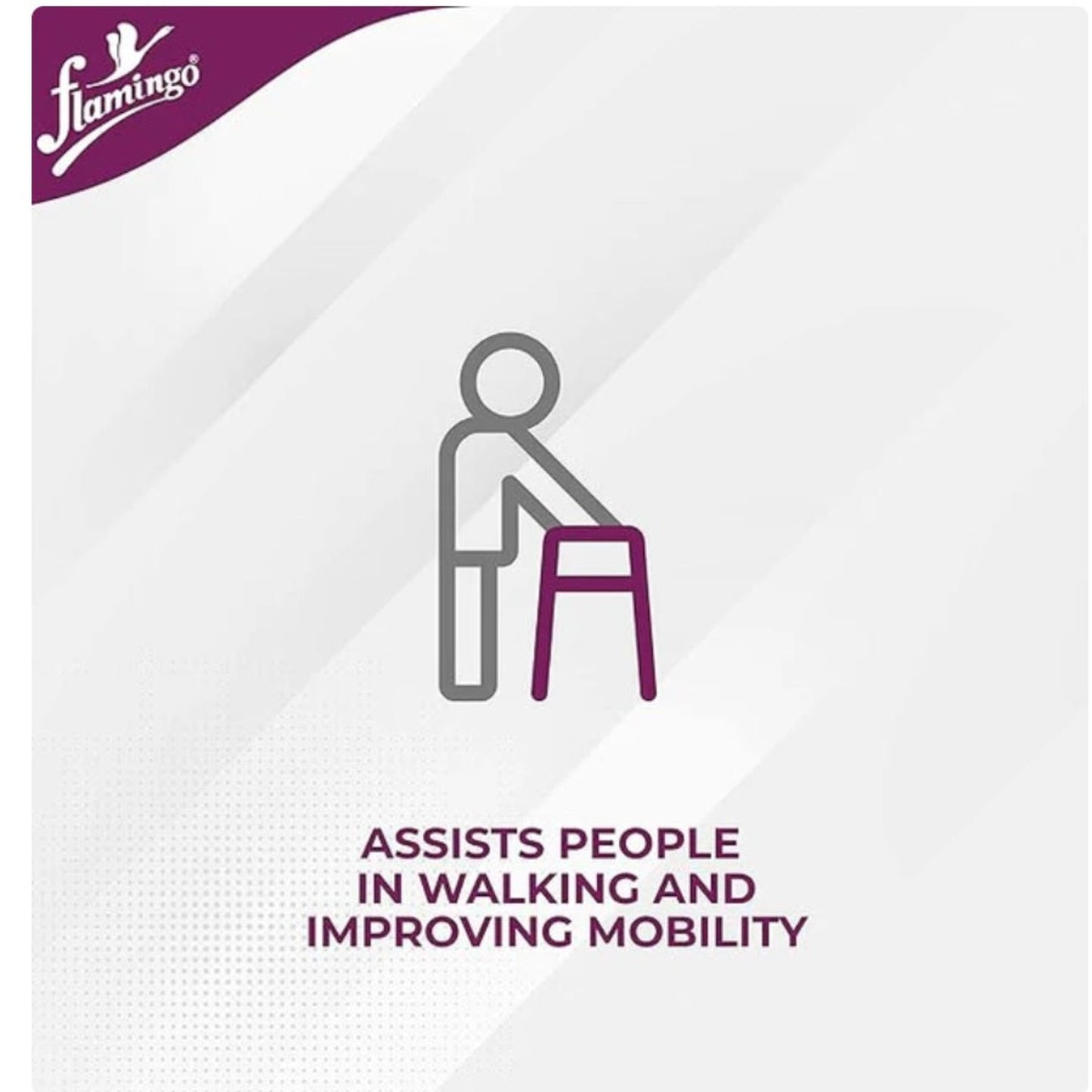 Flamingo Health Orthopaedic Reciprocal Folding Walker (Aluminum) Universal Code 2112