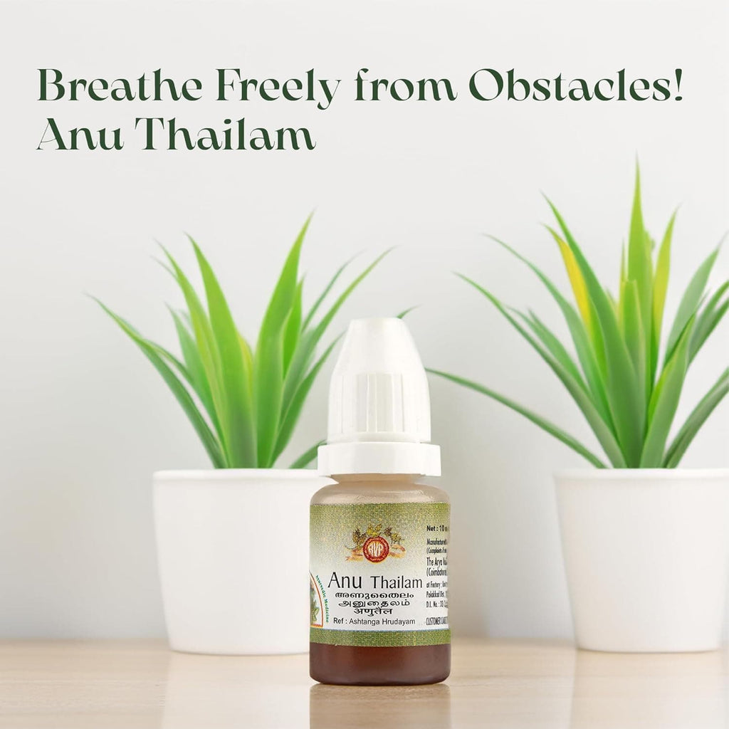 AVP Anu Thailam Ayurvedic Nasal Drops – 1–3 × 10ml