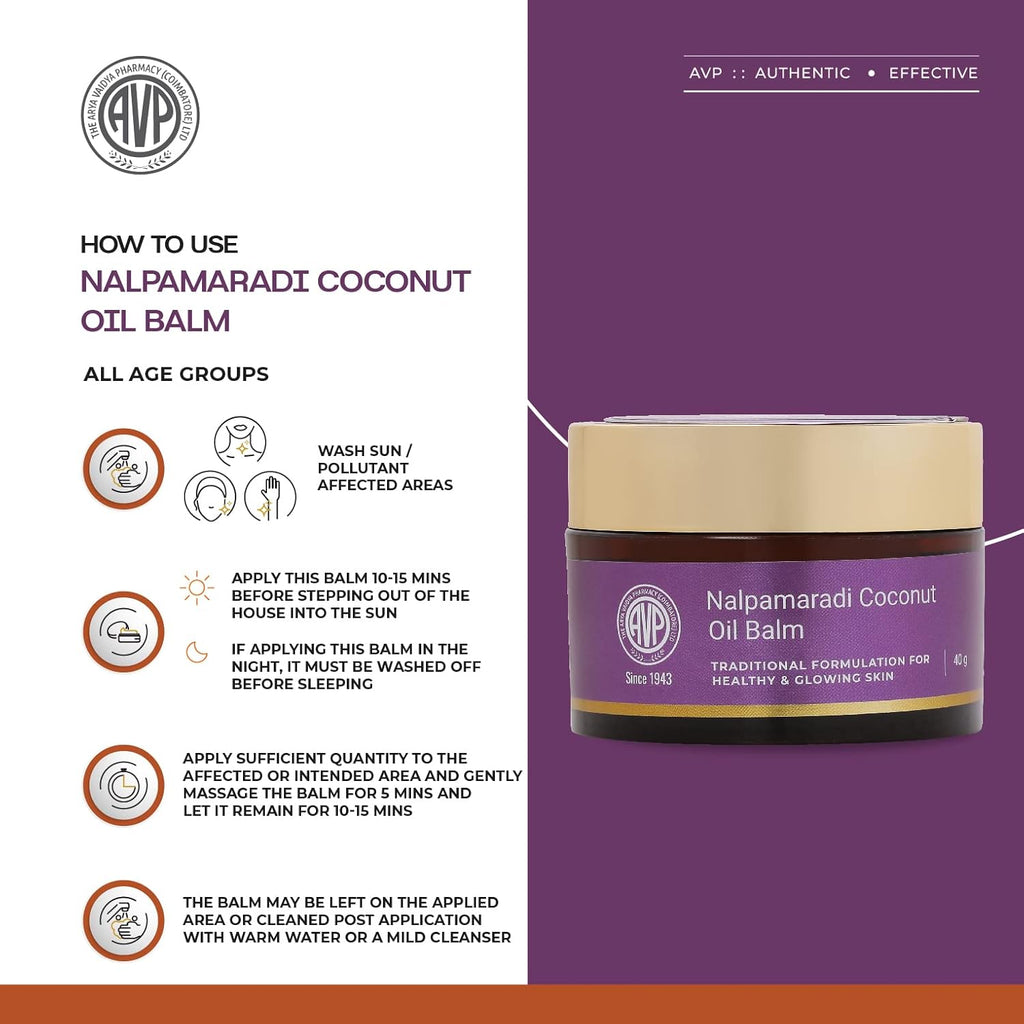 AVP Ayurvedic Nalpamaradi Coconut Oil Balm 40g