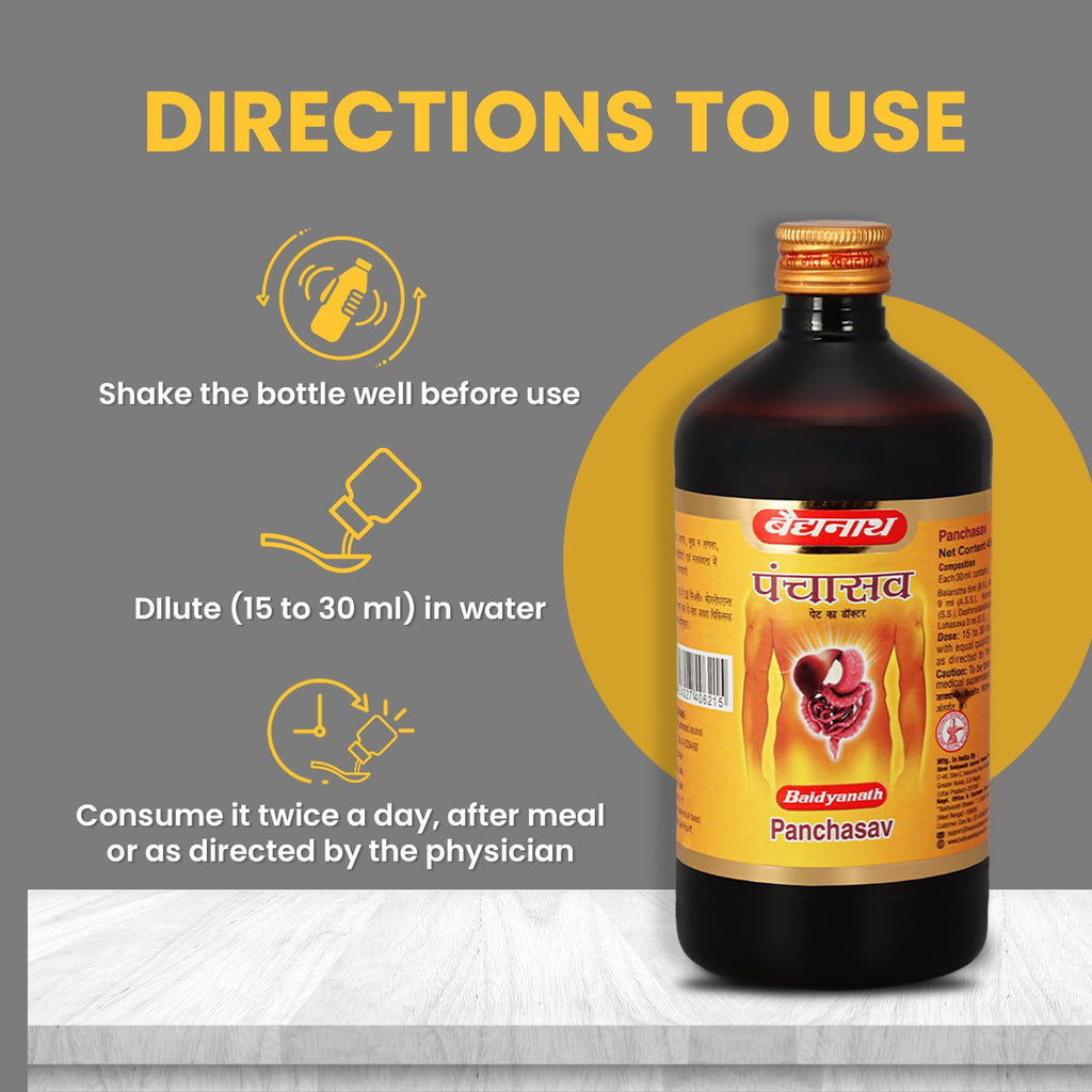 Baidyanath Ayurvedic (Jhansi) Panchasava Liquid 450ml