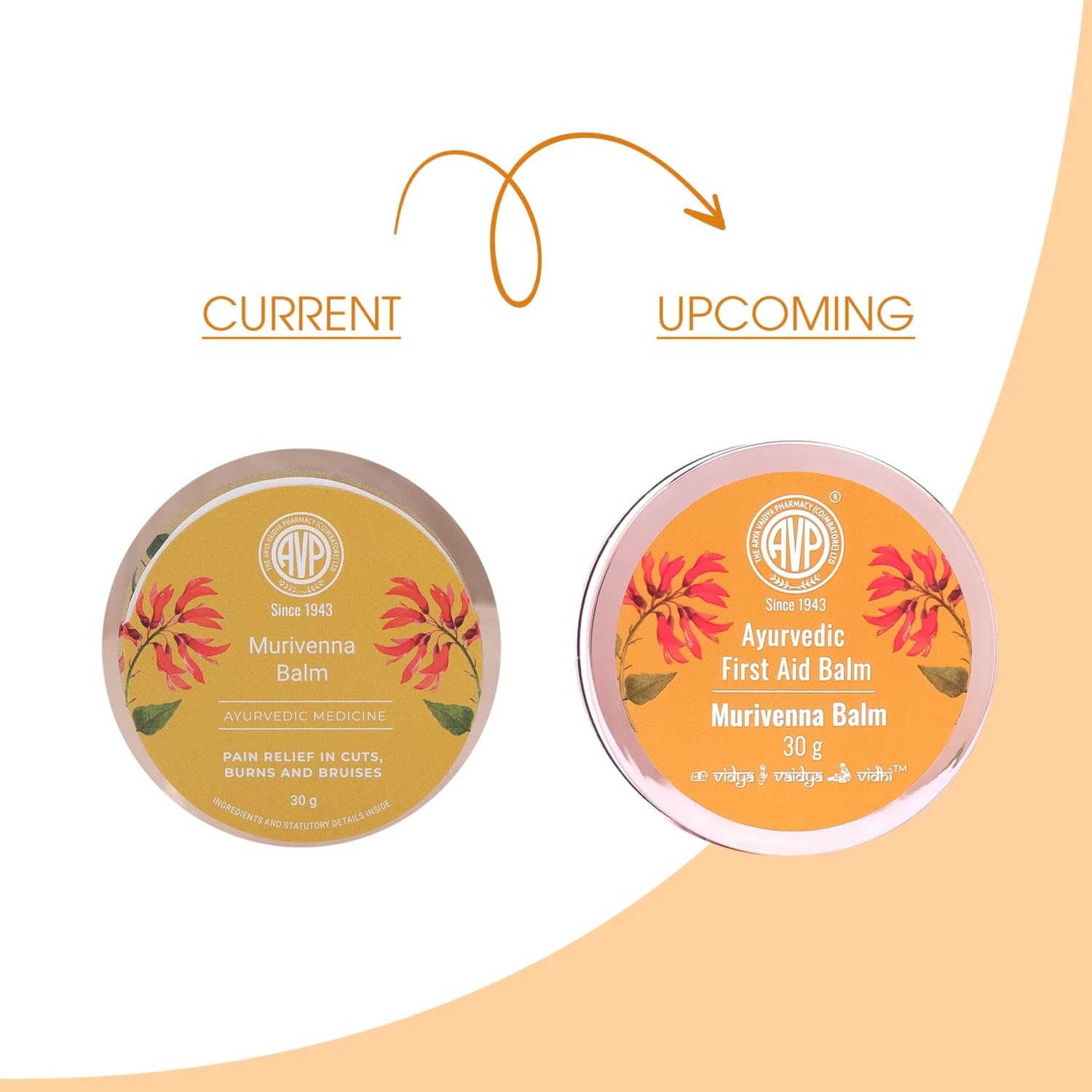 AVP Ayurvedic Murivenna Antiseptic First Aid Pain Relief Ayurvedic Balm 30g