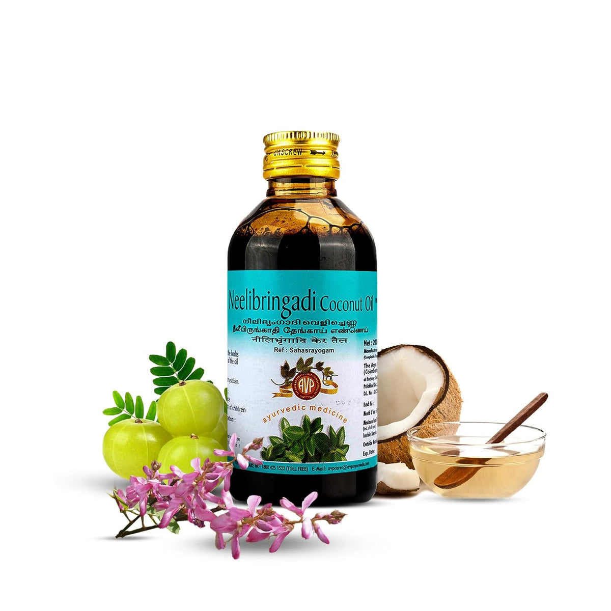 AVP Ayurvedic Neelibringadi Coconut Oil 200ml,450ml & Oil 200ml