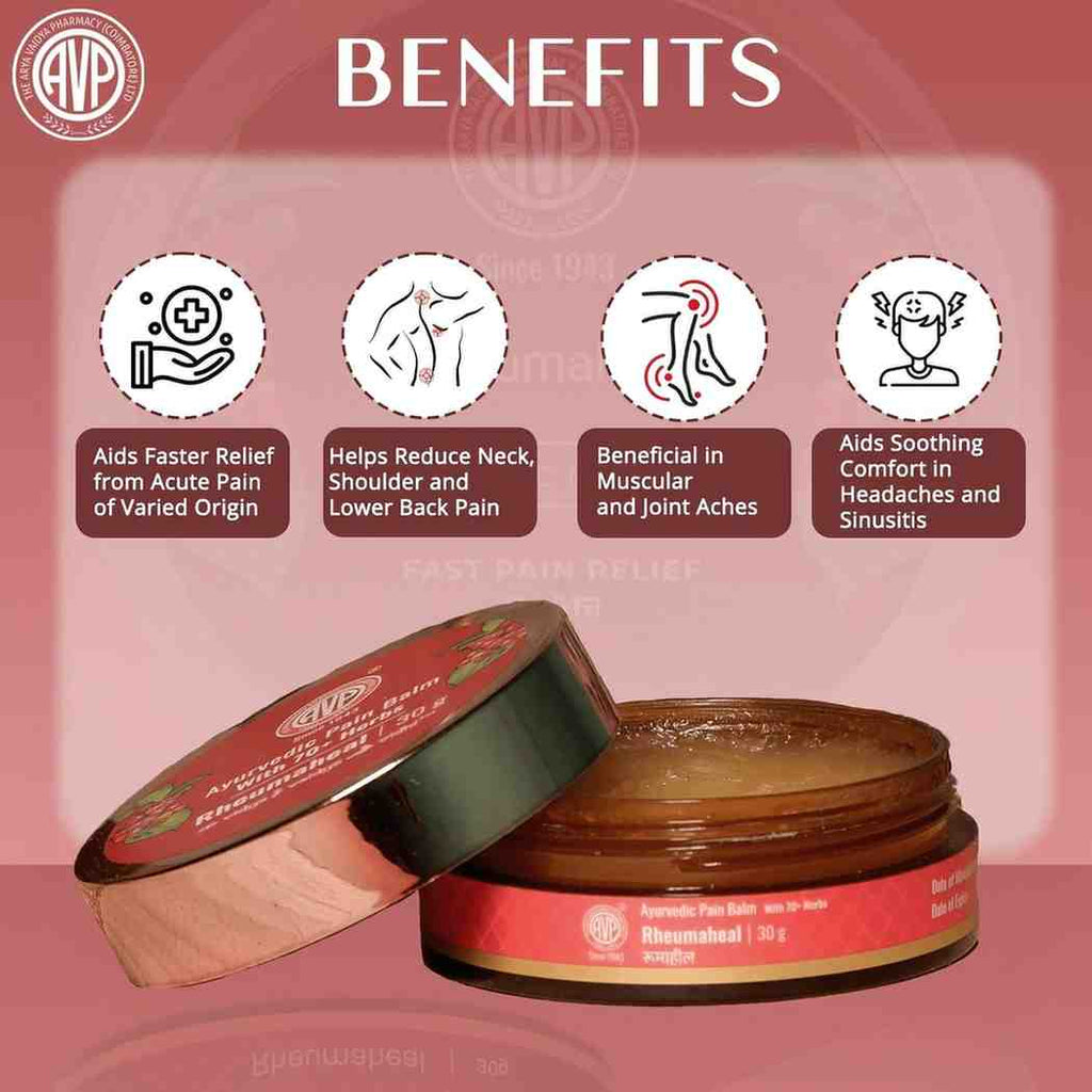AVP Ayurvedic Rhuemaheal Fast Pain Relief Balm 30g