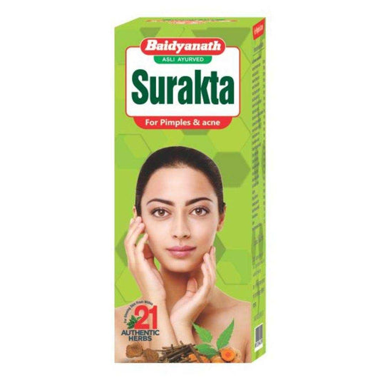 Baidyanath Ayurvedischer Surakta-Sirup und Tabletten
