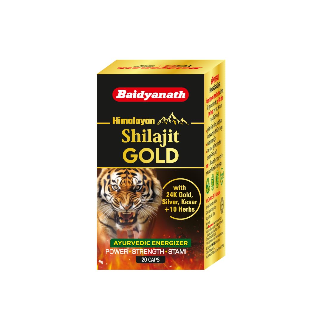 Baidhyanath Ayurvedic Shilajit Forte With Gold 20 Capsule