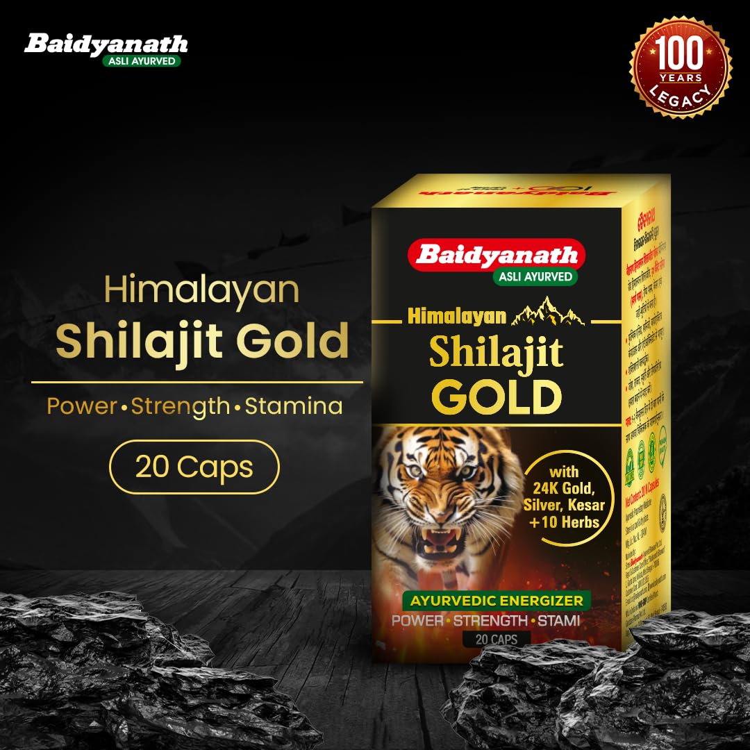 Baidhyanath Ayurvedic Shilajit Forte With Gold 20 Capsule