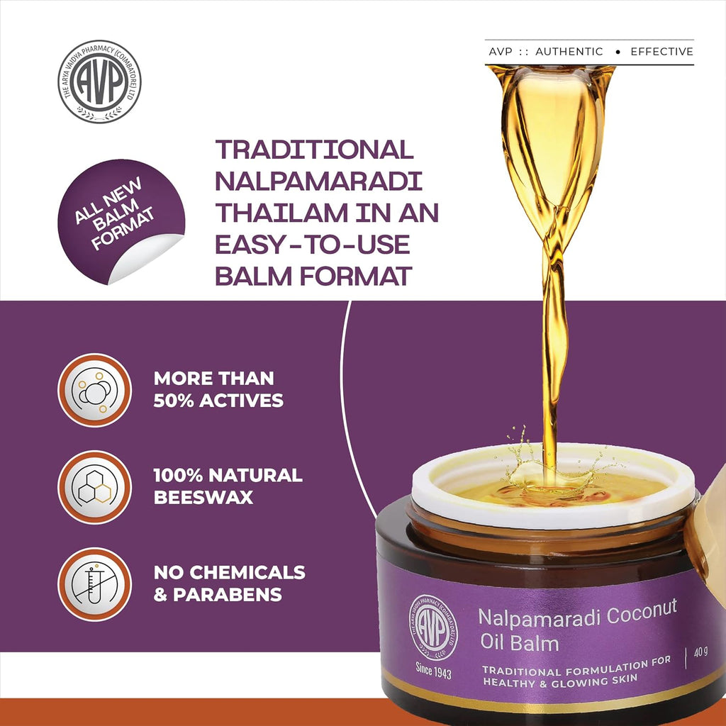 AVP Ayurvedic Nalpamaradi Coconut Oil Balm 40g