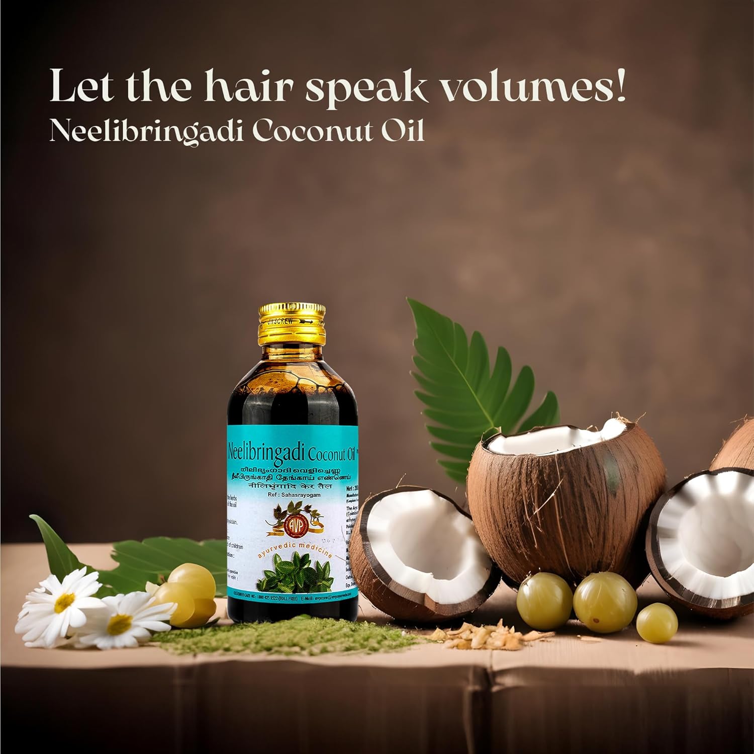 AVP Ayurvedic Neelibringadi Coconut Oil 200ml,450ml & Oil 200ml