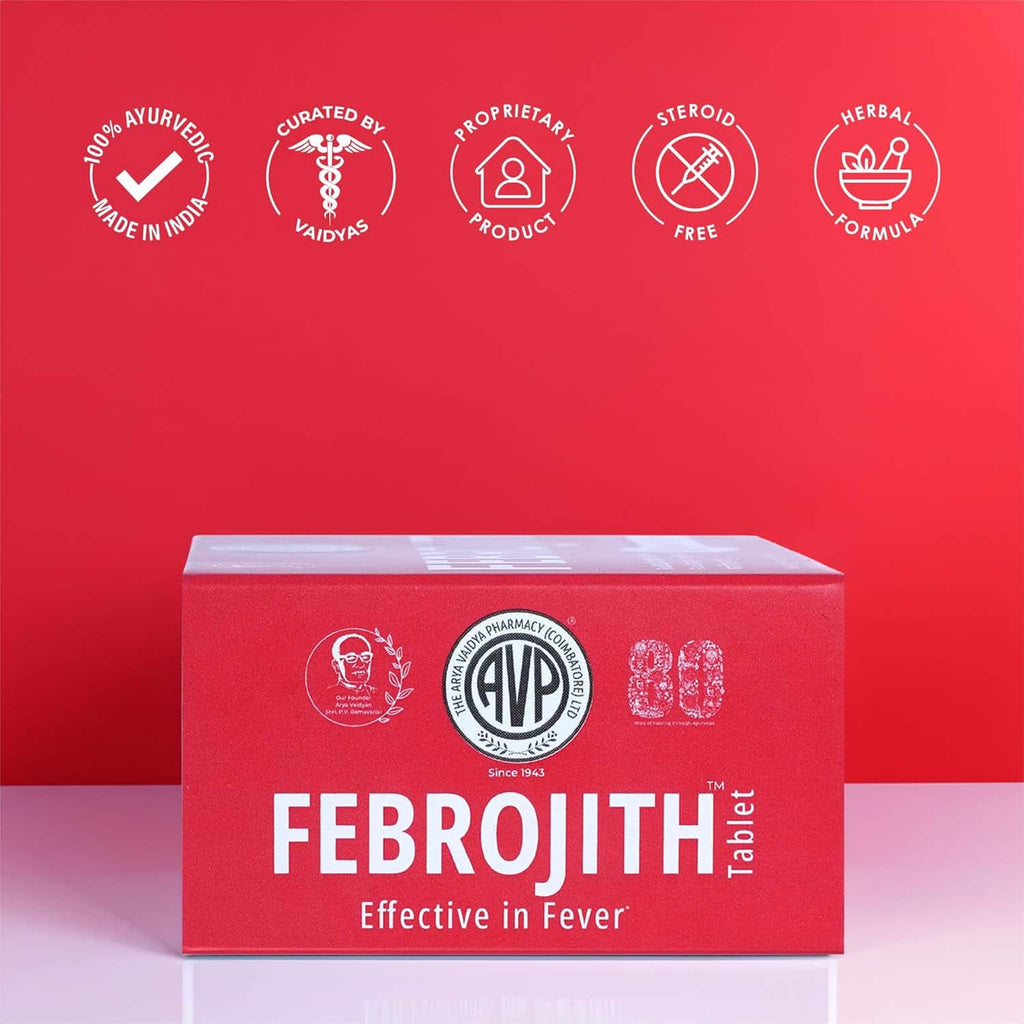 AVP Febrojith Ayurvedic Tablets – 1 × 10 Tablets