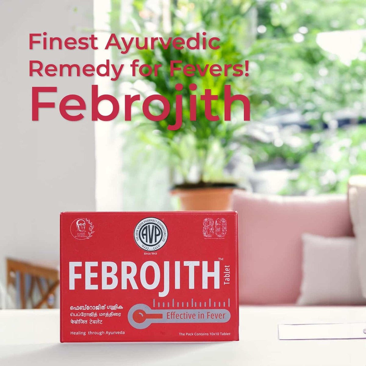 AVP Febrojith Ayurvedic Tablets – 1 × 10 Tablets