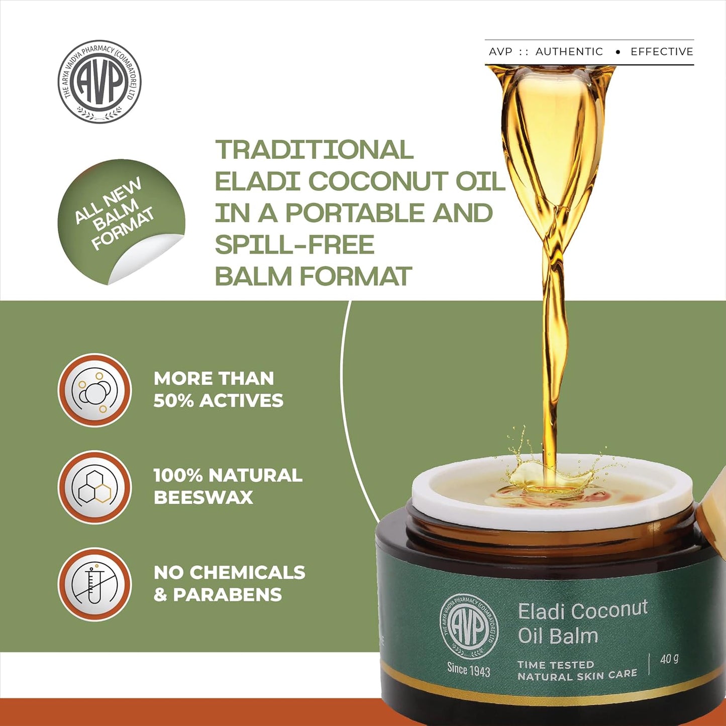 AVP Ayurvedic Eladi Coconut Oil Balm 40g