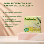 Asoj Soft Ayurvedic Castrolax Castor Oil Soft-Gel 60 Capsules