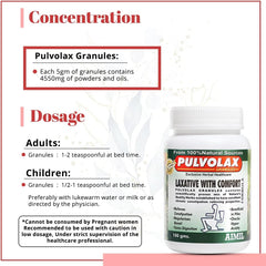 Aimil Ayurvedisches Pulvolax-Granulat zur Linderung von Verstopfung und Übersäuerung, Pulver, 100 g 