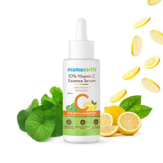 Mamaearth 10% Vitamin C Essence Serum with Vitamin C and Gotu Kola for Skin Illumination 30ml