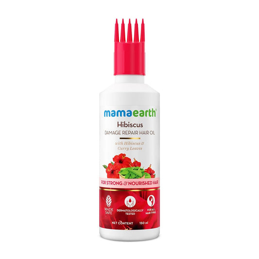 Mamaearth Hibiscus Damage Repair Hair Oil with Hibiscus & Curry Leaves 150ml