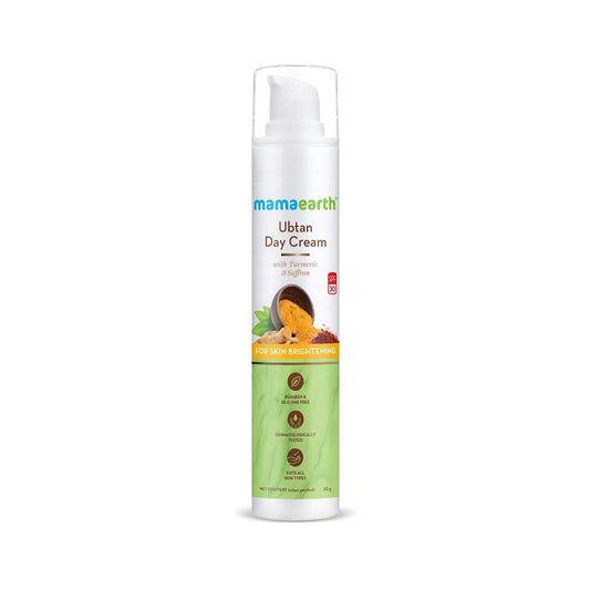 Mamaearth Ubtan Day Cream with Turmeric & Saffron for Skin Brightening 50g