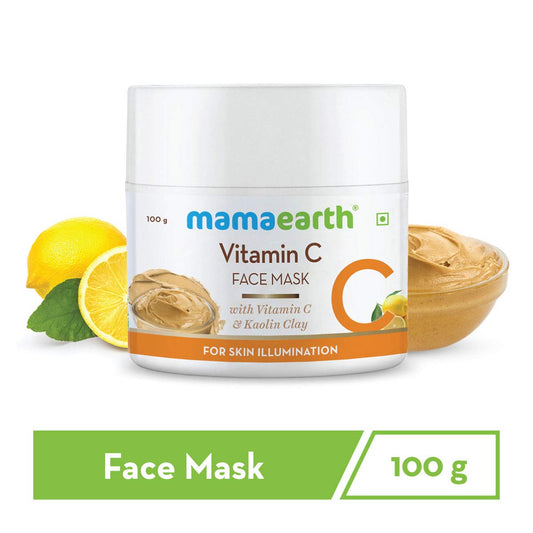 Mamaearth Vitamin C Face Mask With Vitamin C and Kaolin Clay for Skin Illumination 100g