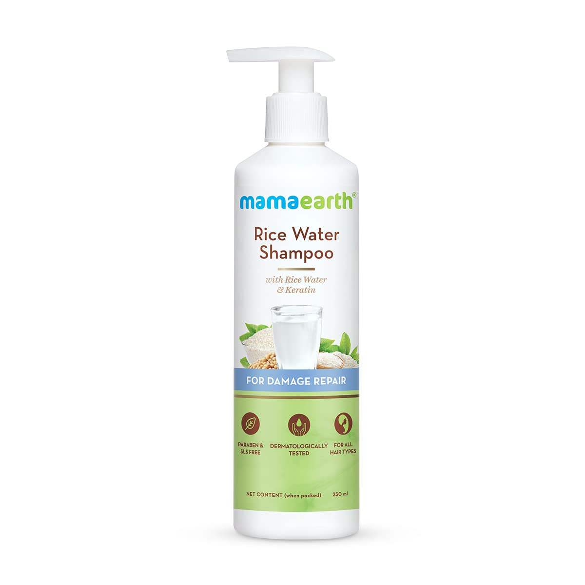 Mamaearth Rice Water Shampoo For Damage Repair 250ml