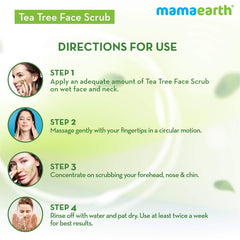 Mamaearth Tea Tree Face Scrub with Tea Tree and Neem for Skin Purification 100g