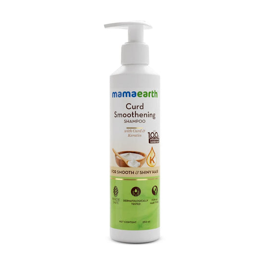 Mamaearth Curd Smoothening Shampoo with Curd & Keratin for Smooth & Shiny Hair 250ml