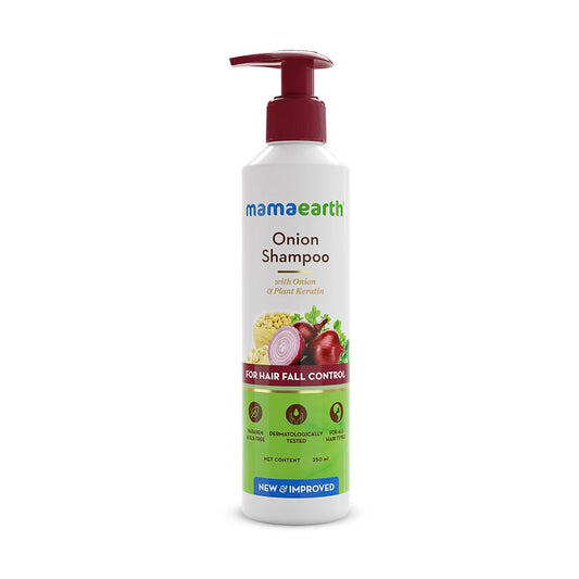 Mamaearth Onion Shampoo with Onion and Plant Keratin for Hair Fall Control