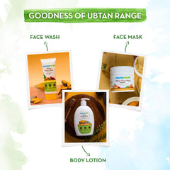 Mamaearth Ubtan Face Mask with Saffron and Turmeric for Skin Brightening and Tan Removal 100g