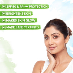 Mamaearth Vitamin C Daily Glow Sunscreen With Vitamin C & Turmeric for Sun Protection & Glow 80g