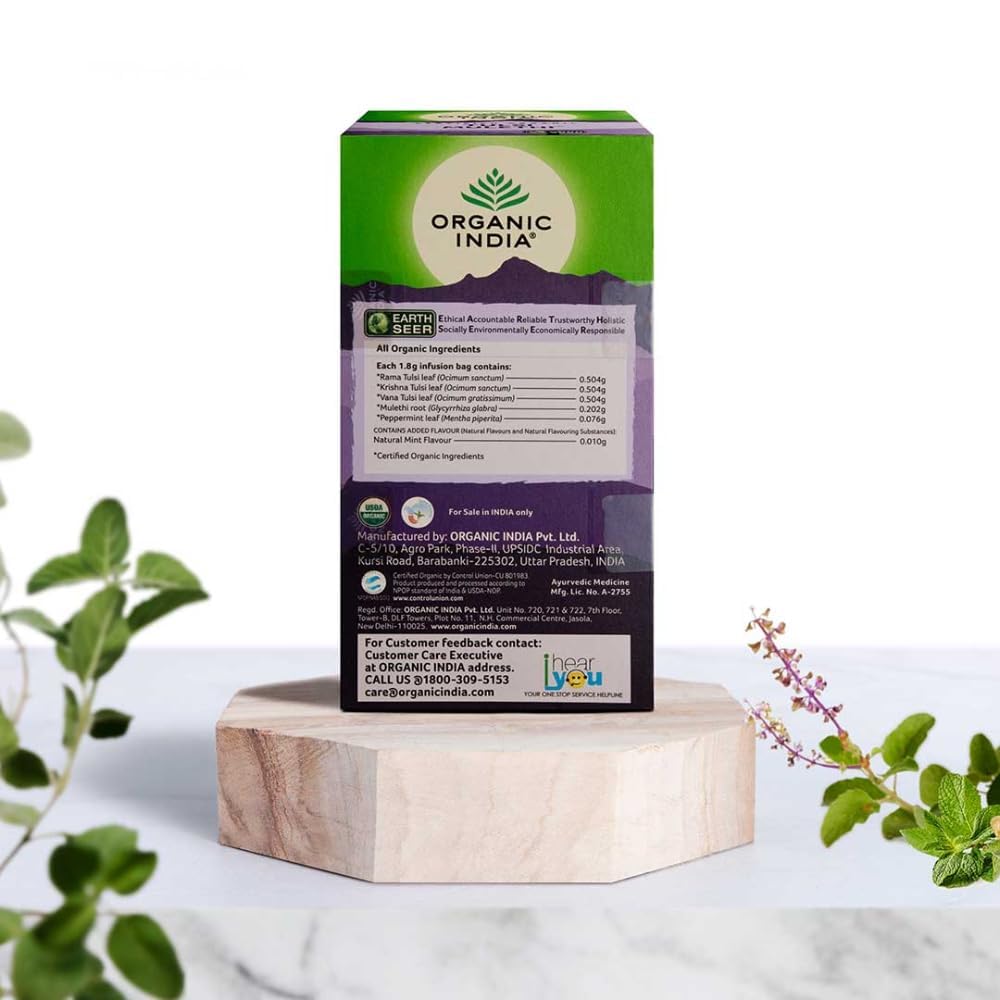 Organic India Tulsi Mulethi Tea Green Tea 25 Infusion Bag