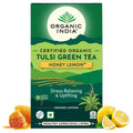 Organic India Tulsi Green Tea Honey Lemon 25 & 100 Teabags