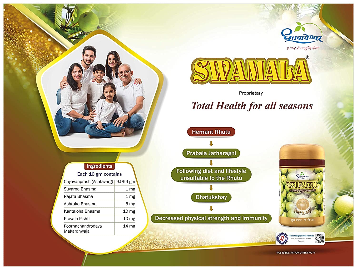 Dhootapapeshwar Ayurveda Swamala mit Goldverbindung Chyavanprash Paste