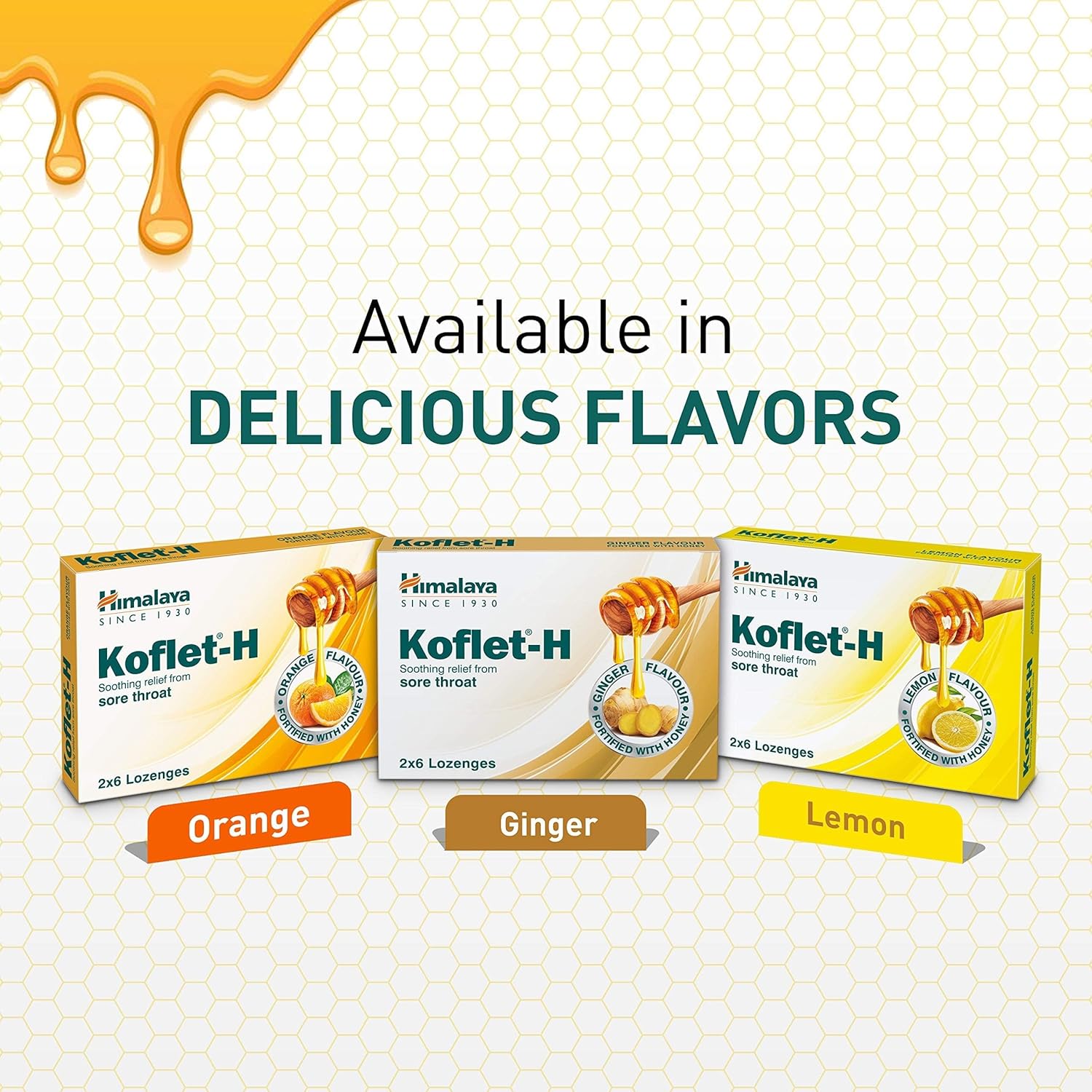 Himalaya Herbal Koflet H Lutschtabletten Geschmack Orange &amp; Ingwer 10 x 6 Stück