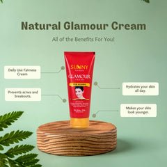 Bakson's Sunny Herbals Glamour For Smooth & Supple Skin For Women Keeps You Glowing Skin Care Cream 100gm