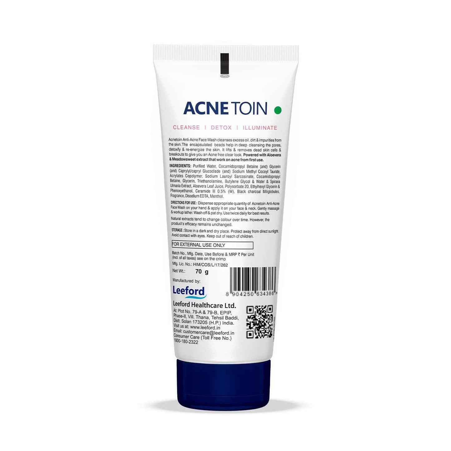 Leeford Cosmetics Acnetoin Anti Acne Facewash 70g