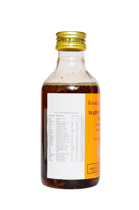 Kottakkal Ayurvedic Madhuyasthyadi Tailam Oil 200ml