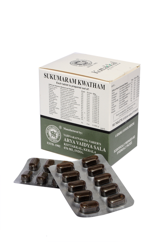 Kottakkal Ayurvedic Sukumaram Kwatham 100 Tablets