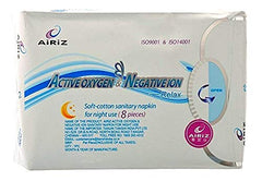 Airiz Soft Cotton Sanitary Pads With Wings 8 Pads For Night Use (280mm) & 10 Pads For Day Use (240mm)