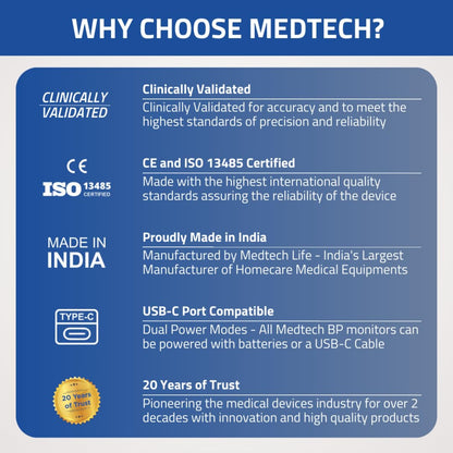 Medtech Automatic Digital BP Machine Blood Pressure Monitor BP11