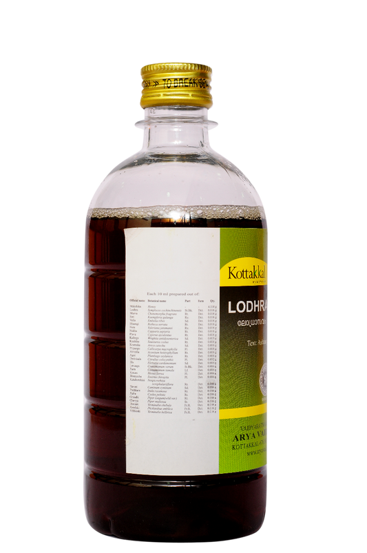 Kottakkal Ayurvedic Lodhrasavam Liquid 450ml