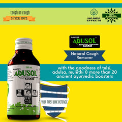 Ajanta's Adusol Ayurvedic Adusol Cough Prevent Cold Wet Dry Cough Good For Kids & Adults Syrup