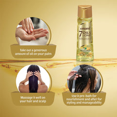 Emami 7 Oils In One Non Sticky And Non Greasy Hair Oil,Free of Sulphates Oil 200ml