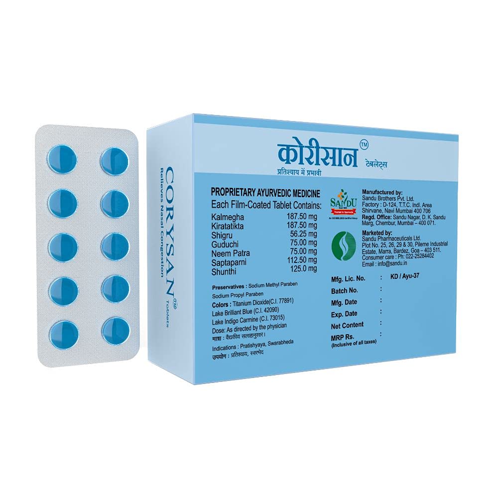 Sandu Ayurvedic Corysan Tablets