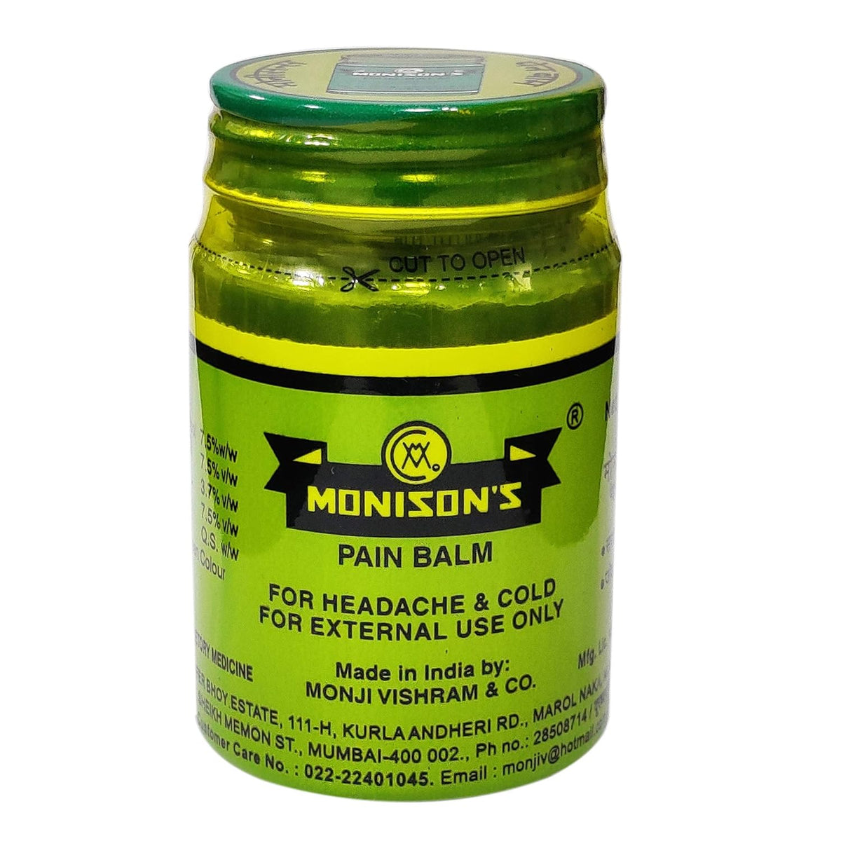 Monisons Ayurvedic Pain Balm