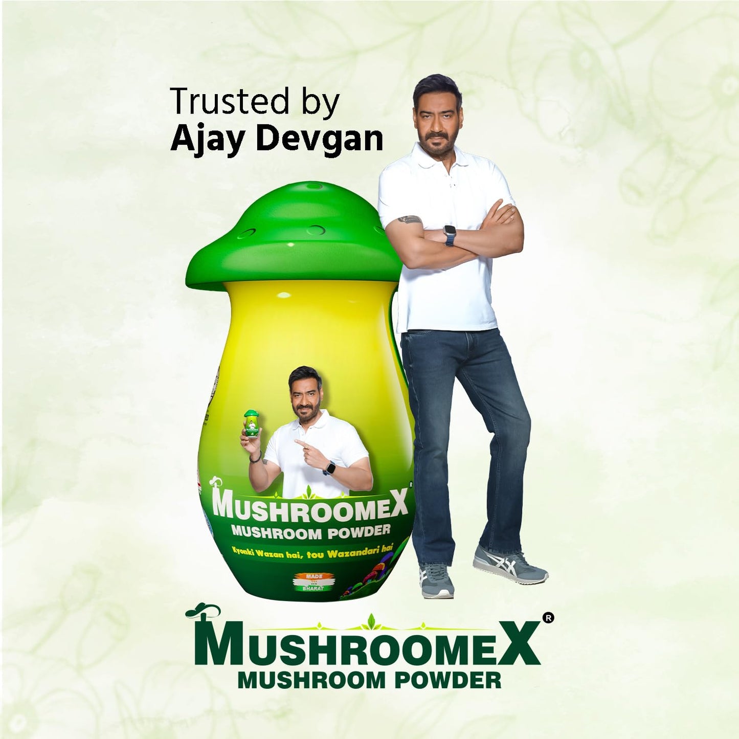 Mushroomex Ayurvedisches Pilzpulver zur Gewichtszunahme, 100 g