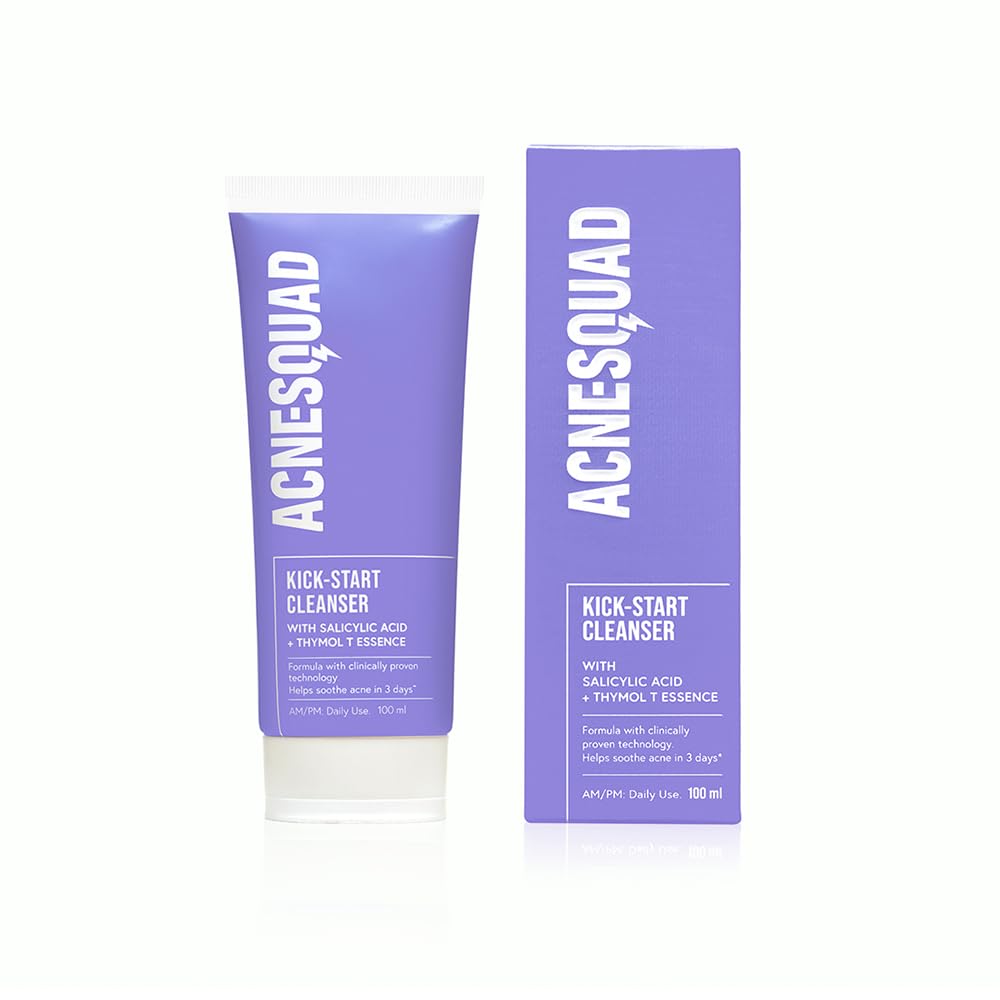 Acne Squad Kick Start Cleanser With Salicylic Acid & Thymol T Essence Gel 100ml