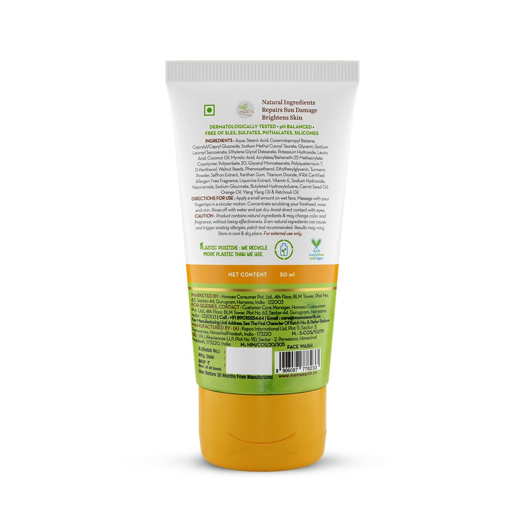 Mamaearth Ubtan Face Wash with Turmeric & Saffron for Tan Removal