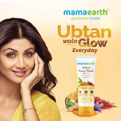 Mamaearth Ubtan Face Wash with Turmeric & Saffron for Tan Removal