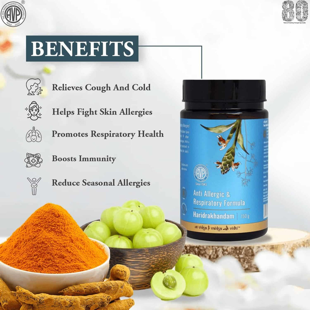AVP Haridrakhandam Anti-Allergy Ayurvedic Granules – 150g