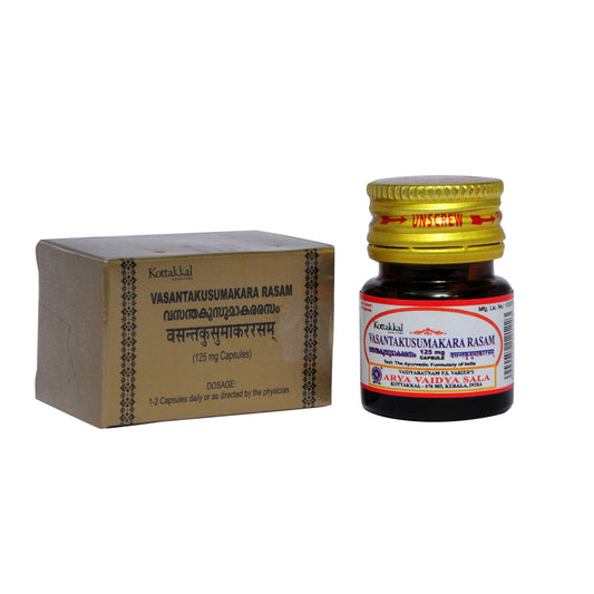 Kottakkal Ayurvedic Vasantakusumakararasam 125mg 10 Capsules