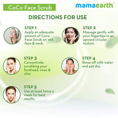 Mamaearth CoCo Face Scrub with Coffee and Cocoa for Rich Exfoliation 100g